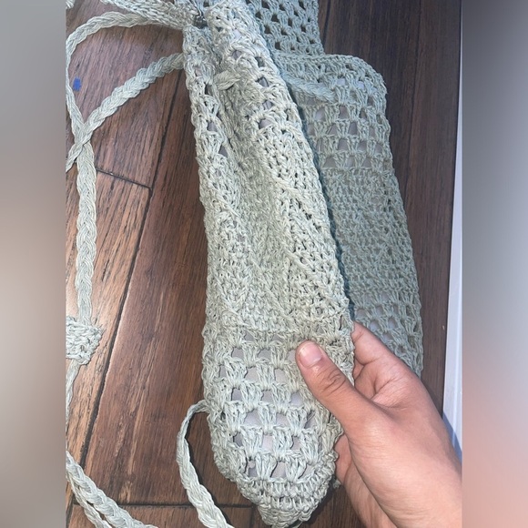 Woven backpack and pouch travel backpack boho beach bag vacation bag y2k bag - Picture 3 of 12